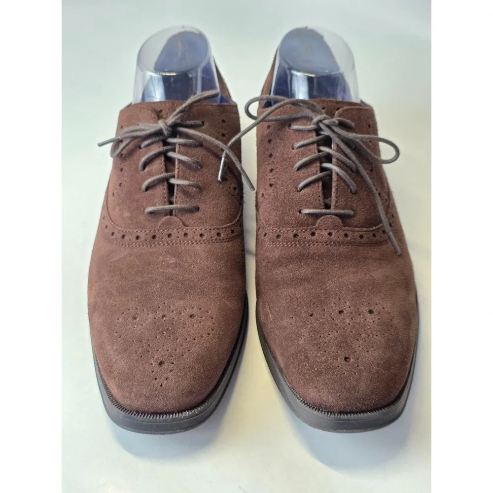 Cole Haan Grand Signature Men's Dress Shoes Size 9 M Brown Suede Leather Oxford